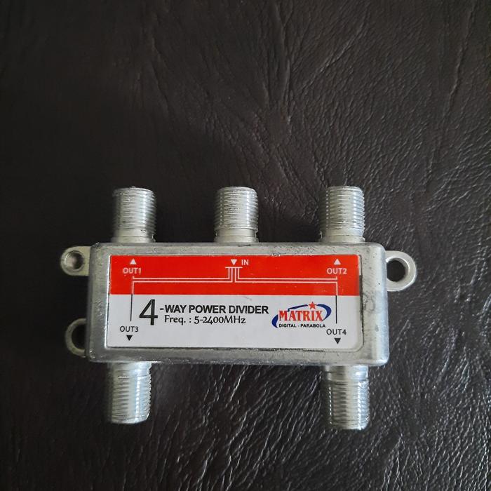 Gambar Splitter Matrix 2 way, 4 way, 8 way / Power Divider Matrix - Splitter 4 way dari PARABOLABEKASI undefined Tokopedia