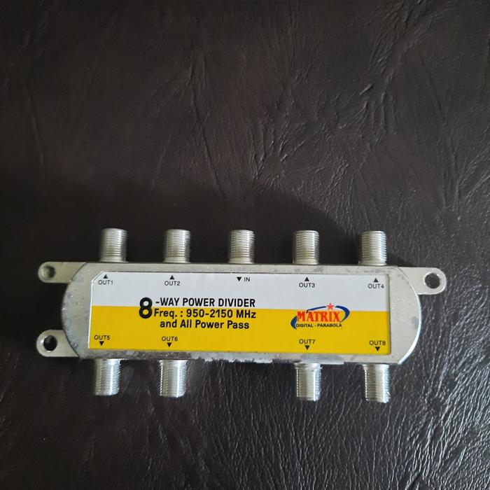 Gambar Splitter Matrix 2 way, 4 way, 8 way / Power Divider Matrix - Splitter 8 way dari parabolabekasi undefined Tokopedia