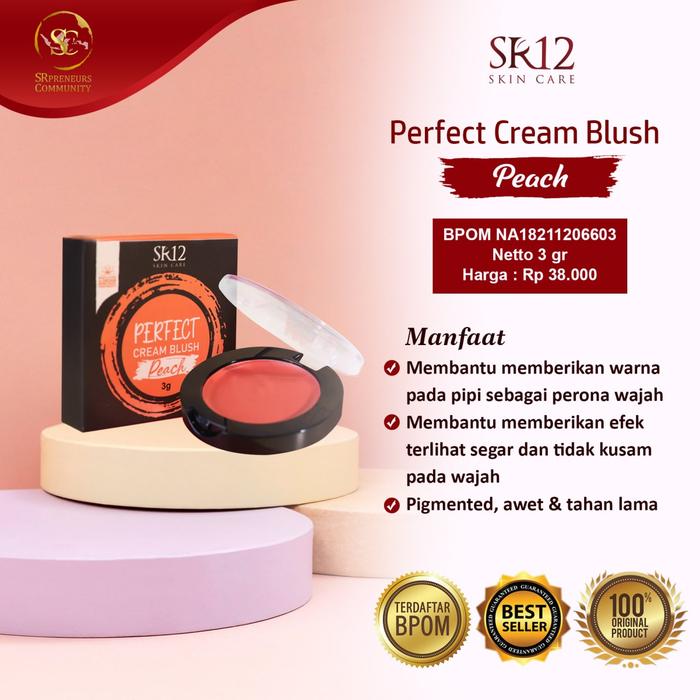 Gambar SR12 perfect cream blush / blush on - peach dari lapak SR12_kudus undefined 4 Tokopedia