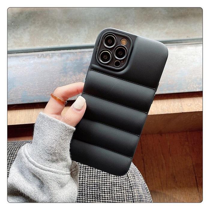 Gambar PUFF CASE IPHONE 12 12 PRO 12 PRO MAX 13 13 MINI 13 PRO 13 PRO MAX - PUFF BLACK, IPHONE 12 dari Inboxmobile undefined Tokopedia