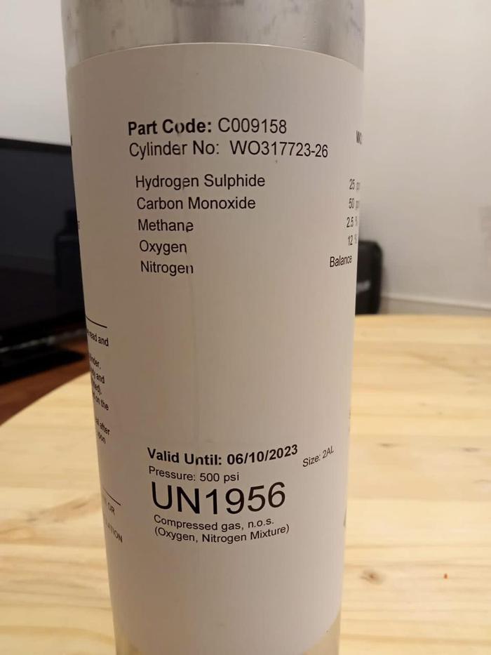 Jual Calgaz Gas CALIBRATION MIXTURE H₂S,CO, CH4, O , N Kab. Sidoarjo