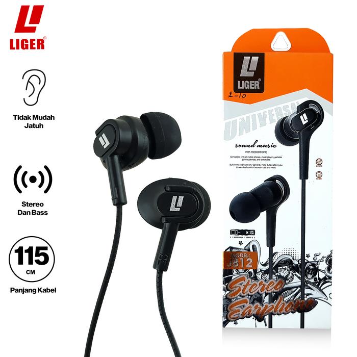 Gambar LIGER Handsfree headset earphone L-10 METAL stereo & bass Biru - Hitam dari LIGER OFFICIAL STORE undefined 6 Tokopedia