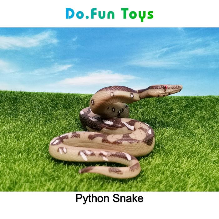 Gambar Big Python Snake Animal Figure / Miniatur Mainan Ular Piton Besar - Python Snake dari DO.FUN TOYS undefined Tokopedia