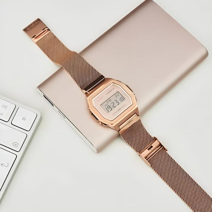 Gambar Jam Tangan Casio Premium Vintage A1000 Full Black Digital - Rosegold dari Saridina Watch undefined Tokopedia