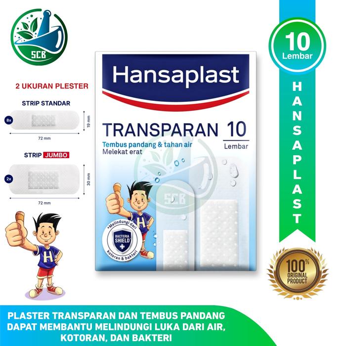 Gambar Hansaplast Transparan - Isi 10 Lembar - Uk BIASA+JUMBO dari SCB88 undefined Tokopedia