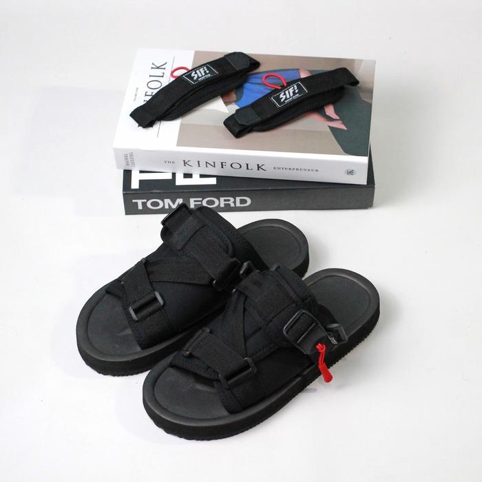 Gambar Sandal Gunung Tali Kasual Pria Shadow Island Cloud Black - Hitam, 39 dari GN Footwear undefined Tokopedia