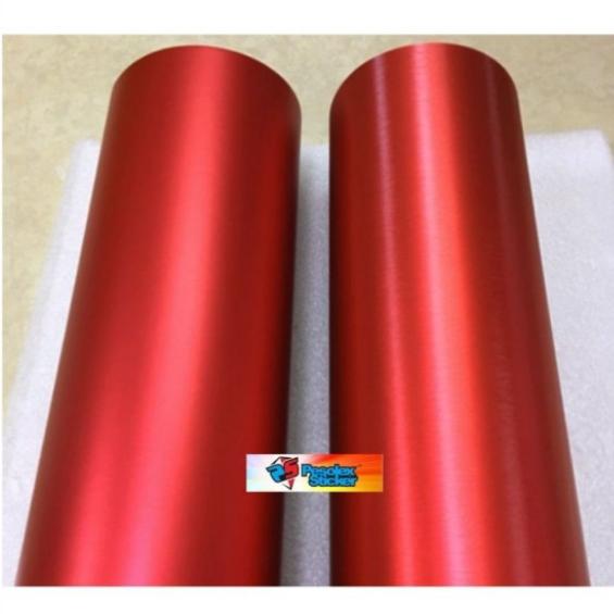 Gambar STICKER STIKER SKOTLET VINYL METALIK DOFF MATTE CHROME SATIN #2 - Merah dari PESOLEX undefined Tokopedia
