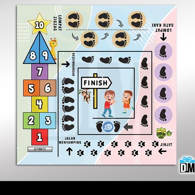 Gambar Sensory Path Kids / Mainan Edukasi Anak Limited Edition Murah Belajar - 1,5 m x 1,5 m dari Dm.Giftidea undefined Tokopedia