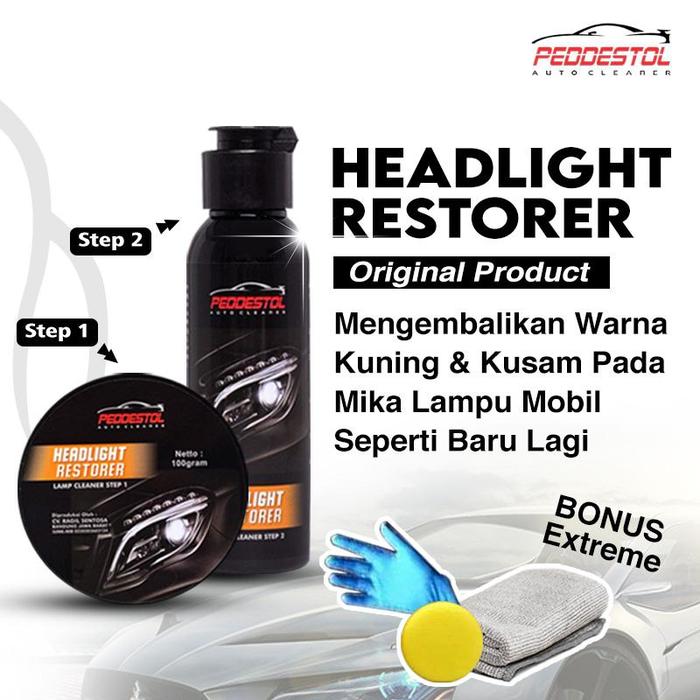 Gambar Headlight Polish Restorer Wax Pembersih Pengkilat Mika Lampu Mobil dari kitok87 undefined Tokopedia