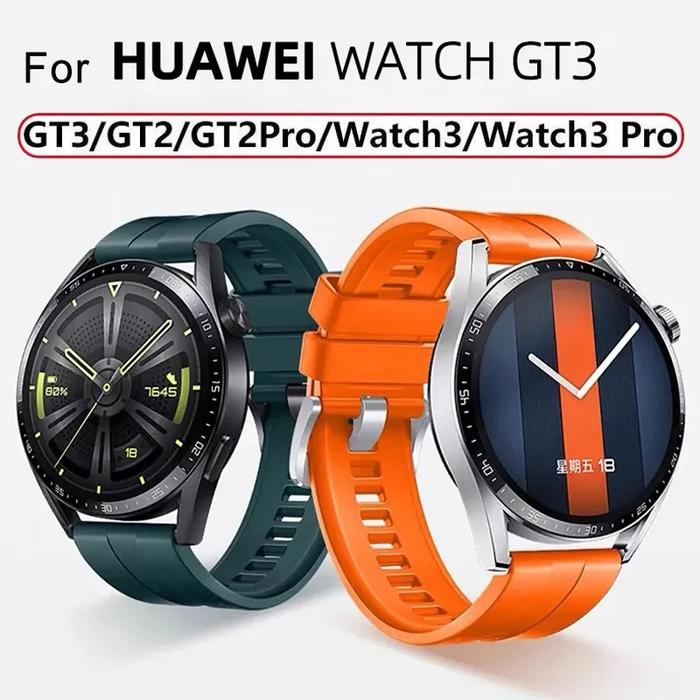 STRAP TALI JAM RUBBER KARET HUAWEI WATCH GT3 GT PRO 46MM MODEL GT Red