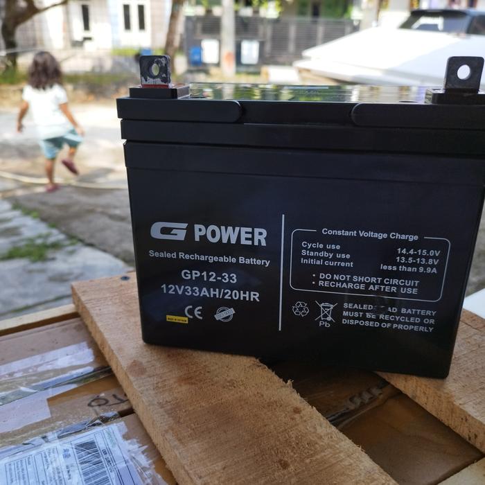 Battery VRLA G-Power 12V 33Ah 45Ah Rechargeable Maintenance Free - 45Ah