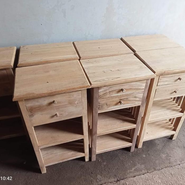 Gambar meja dispenser/nakas serbaguna/meja kecil kayu jati - mentah dari BeRLa store furniture undefined Tokopedia