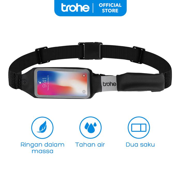 Gambar Trohe New Running Belt Waterproof Tas Pinggang Olahraga Go belt -hitam - Style 3 dari TROHE.ID undefined Tokopedia