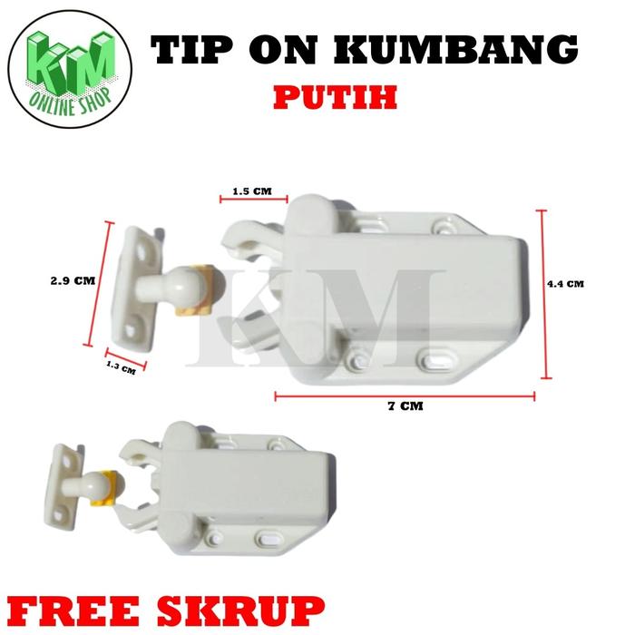 Gambar Push Open Latch Minilatch Tip On Kumbang Push To Open Mini Latch - Putih dari KM Onlinshop undefined Tokopedia