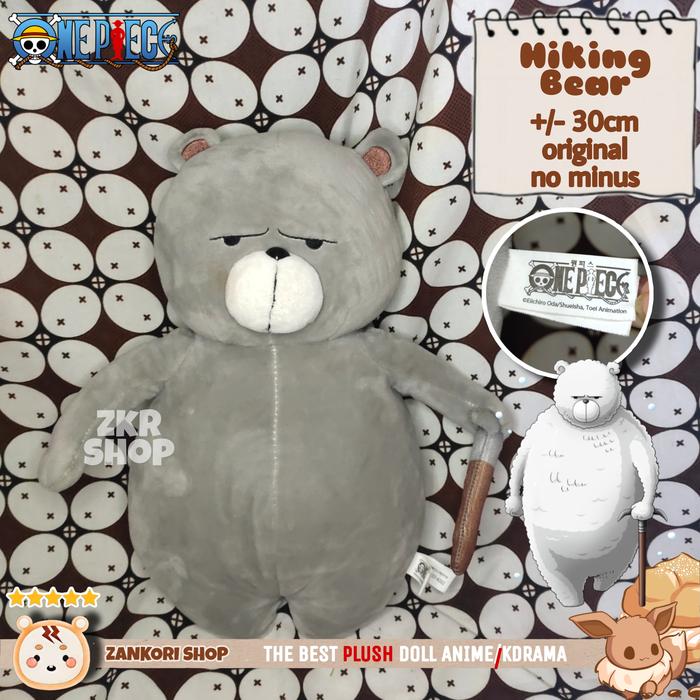Gambar BONEKA ANIME ONE PIECE-HIKING BEAR ORIGINAL (STUFFED PLUSH TOY) dari Zankori Doll Store undefined Tokopedia