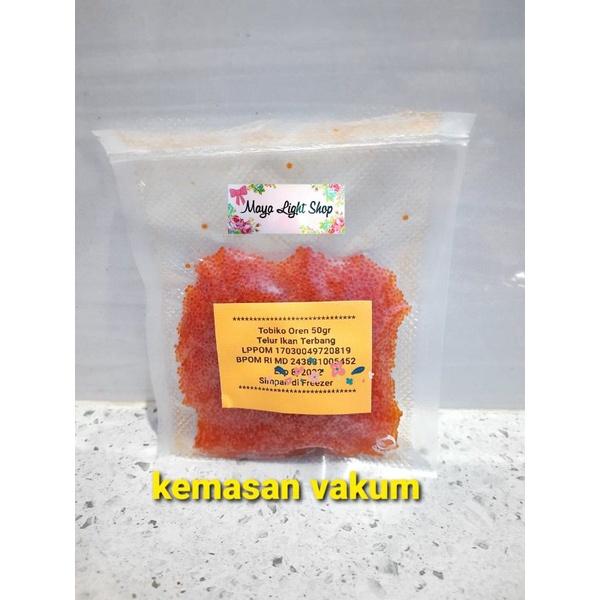 Gambar Tobiko telur ikan caviar flying fish tobiko orange hitam hijau halal - Oren 50gr dari Maya Light Electro undefined Tokopedia