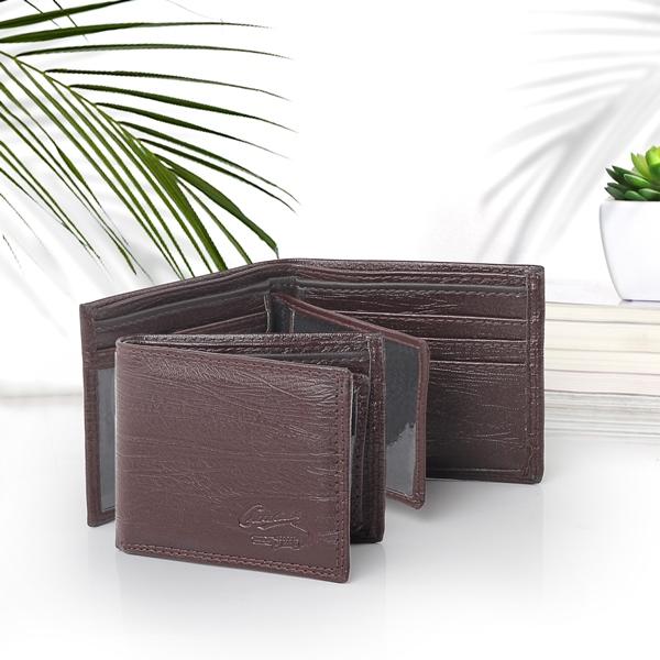 Gambar Dompet uang pria model lipat bahan kulit sintetis aksesoris pria - Cokelat dari CIMOL (Ciamis Mall Online) undefined Tokopedia