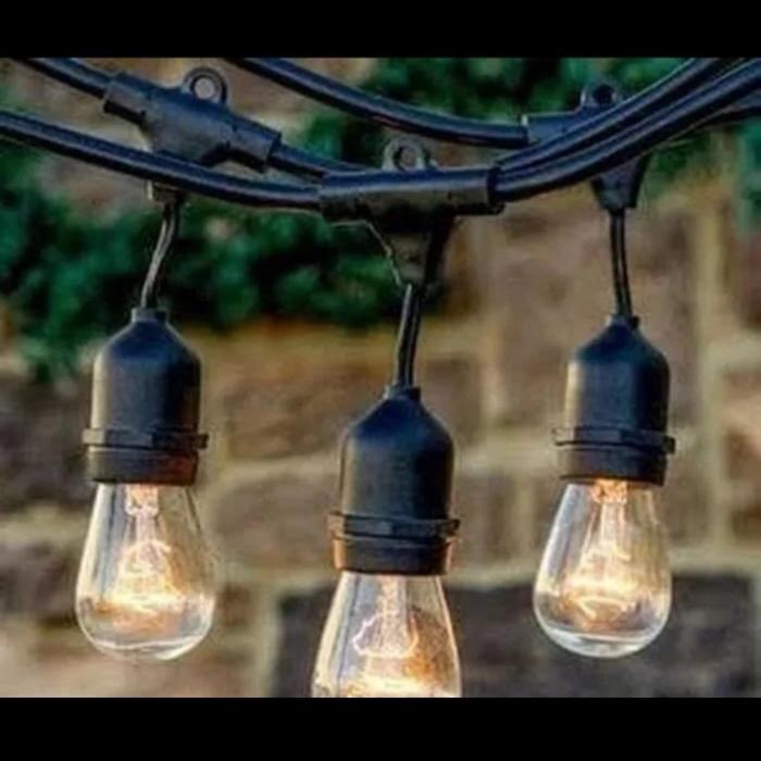 Gambar kabel cafe outdoor gantung hanging lamp 5m 5 meter 5 fiting - BUBLE WRAP dari eco led lighting undefined 5 Tokopedia