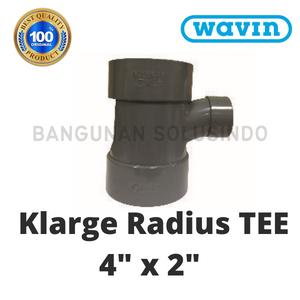 Gambar Large Radius TEE 4"x2' Inch / Fitting Pipa PVC Wavin ORIGINAL - 4" x 2" dari Bangunan Solusindo undefined Tokopedia