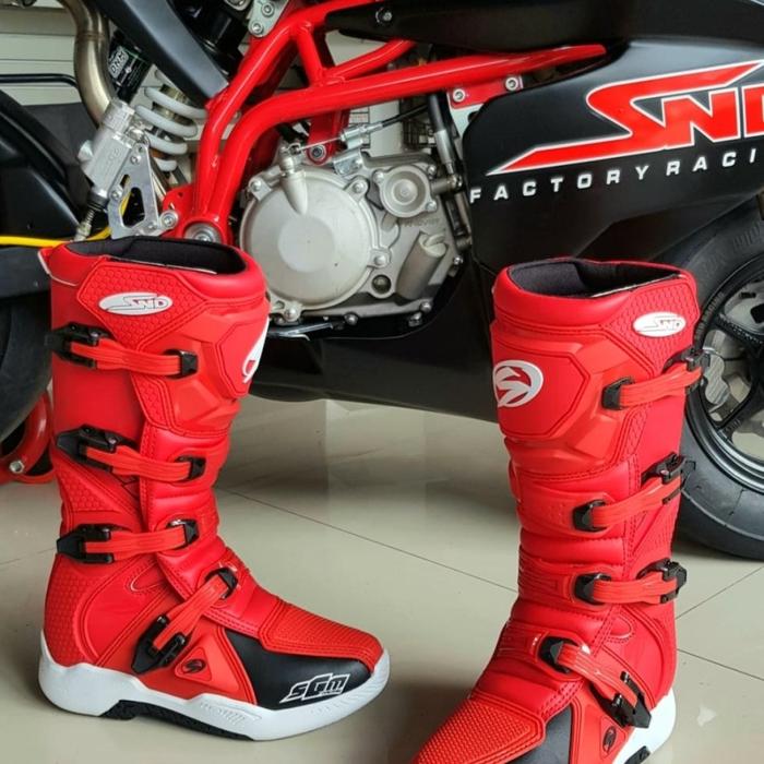 Gambar SEPATU BOOTS PRIA SND MODEL TERBARU 2022 TRAIL TRABAS ADVENTURE - Merah, 41 dari Bandung extreme gear_NEW undefined Tokopedia