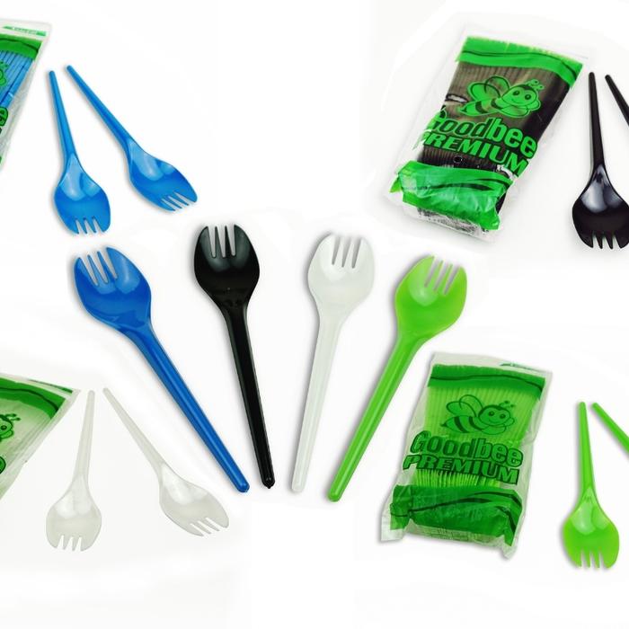 Gambar Half Fork - Premium Warna - Sendok Garpu 2 in 1 Halffork isi 25 pcs - Hitam dari BCA AKSESORIS undefined Tokopedia