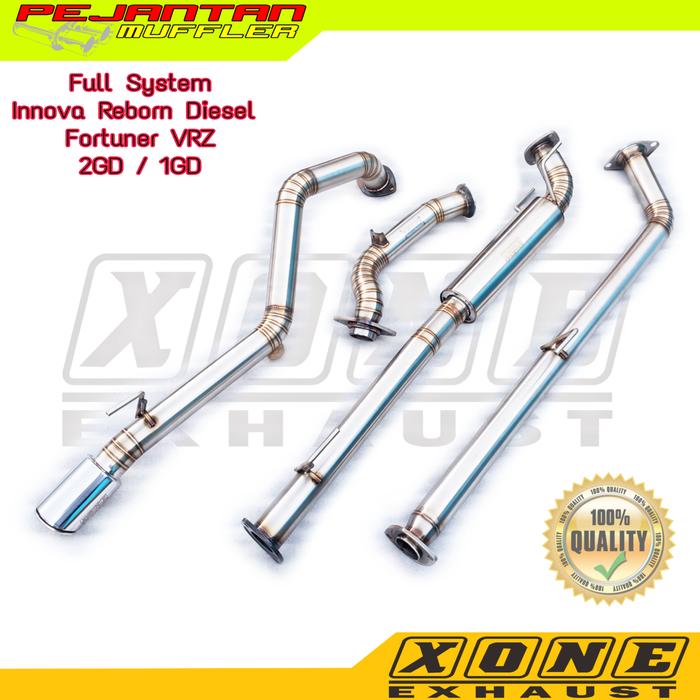 Gambar Knalpot Full system Fortuner VRZ Innova Reborn Diesel 2GD 1GD XONE dari Xone Exhaust undefined Tokopedia