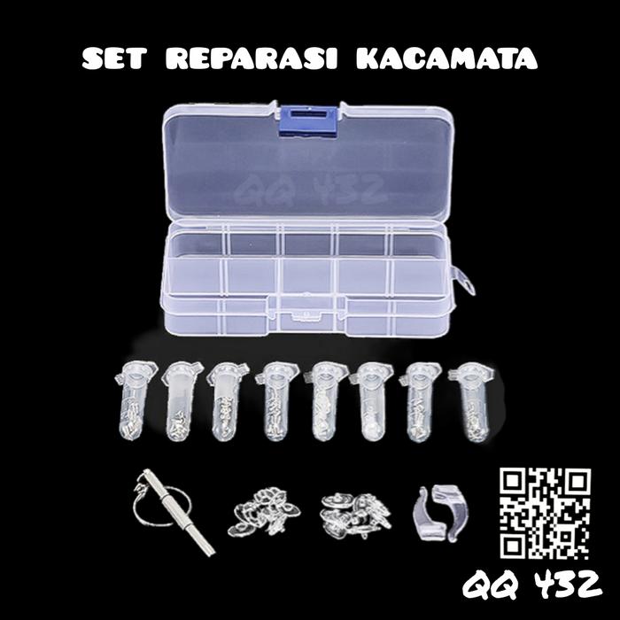 Gambar Set Reparasi Kacamata Perlengkapan Kacamata Baut Sekrup Mur Obeng Nose dari QQ 432 undefined Tokopedia