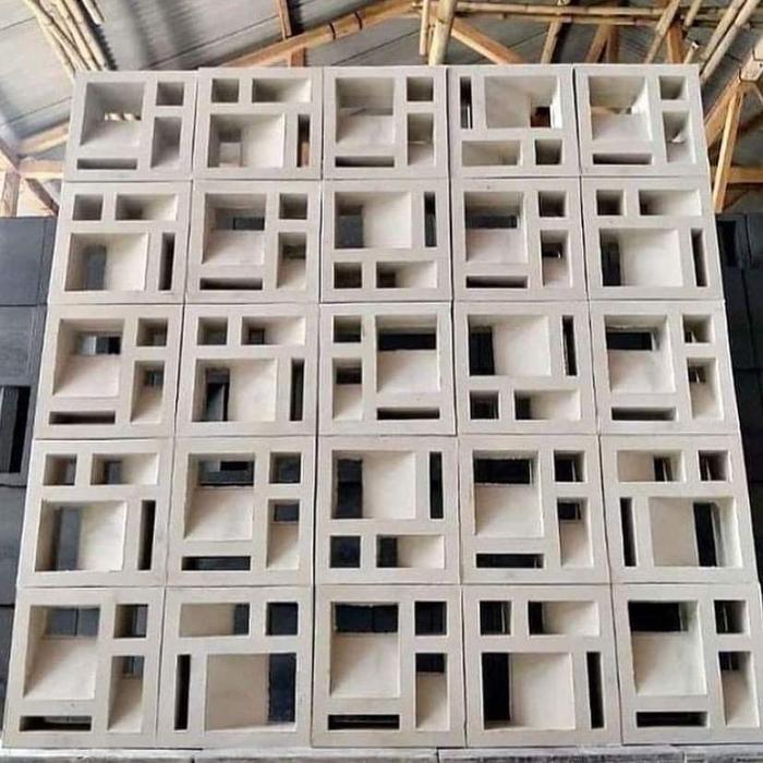 Jual Bata Roster Beton Minimalis Putih Dua Muka Anti Tampias - Roster 7 ...