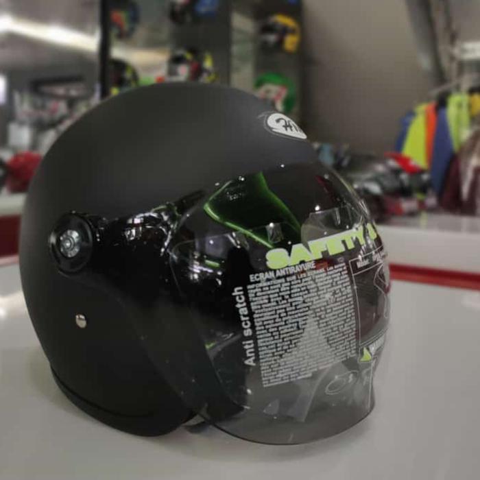 Gambar helm hiu vigo retro solid - bk doft, All Size dari rubyh undefined Tokopedia