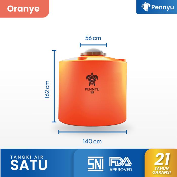 Gambar PENNYU Tandon / Tangki / Toren Air Water Tank Kapasitas 2000 liter - Orange dari PENNYU Indonesia undefined Tokopedia