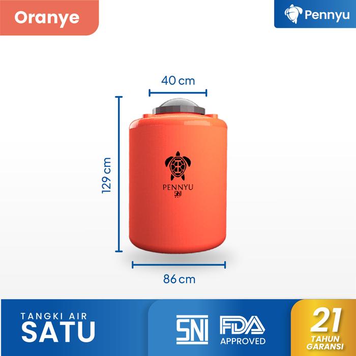 Gambar PENNYU Tandon / Tangki / Toren Air Water Tank Kapasitas 500 liter - Orange dari PENNYU Indonesia undefined Tokopedia