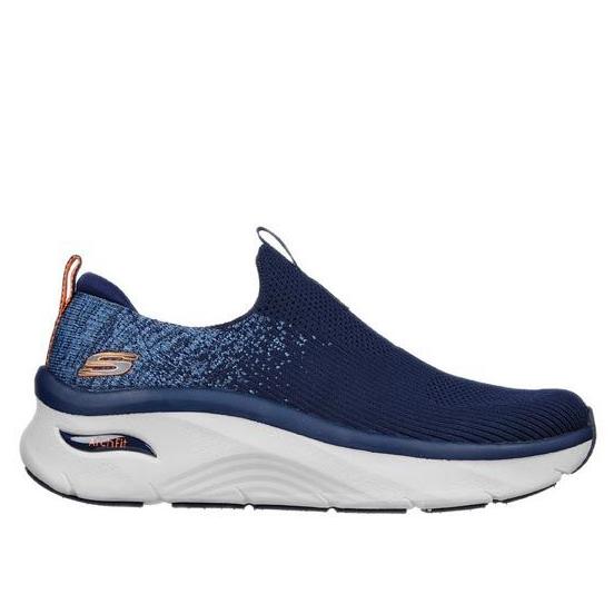 SKECHERS ARCH FIT D'LUX MEN'S FITNESS SLIP ON SHOES NAVY - Main Image