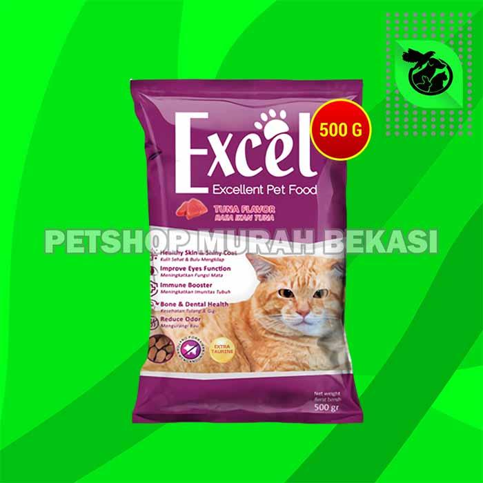 Gambar Makanan Kucing Excel Rasa Ikan Tuna 500 Gram Cat Food Murah Fresh Pack - IKAN TUNA dari Petshop Murah Bekasi undefined Tokopedia