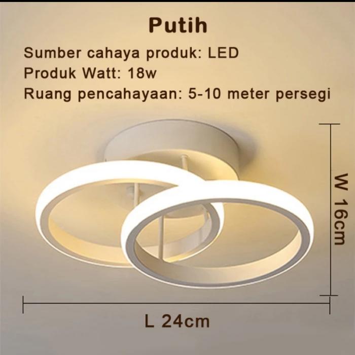 Gambar Lampu Gantung Hias Plafon LED Ceiling Light / Dimming Lampu Plafon - B putih dari Laris57 Shop undefined Tokopedia