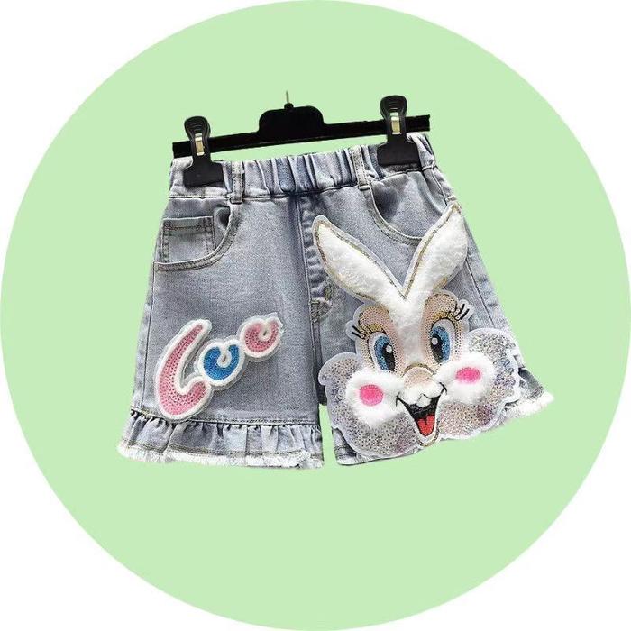 Gambar Celana pendek hotpants anak perempuan jeans IMPORT 5-12th - Kode D, 6-7 tahun dari mich kids undefined Tokopedia