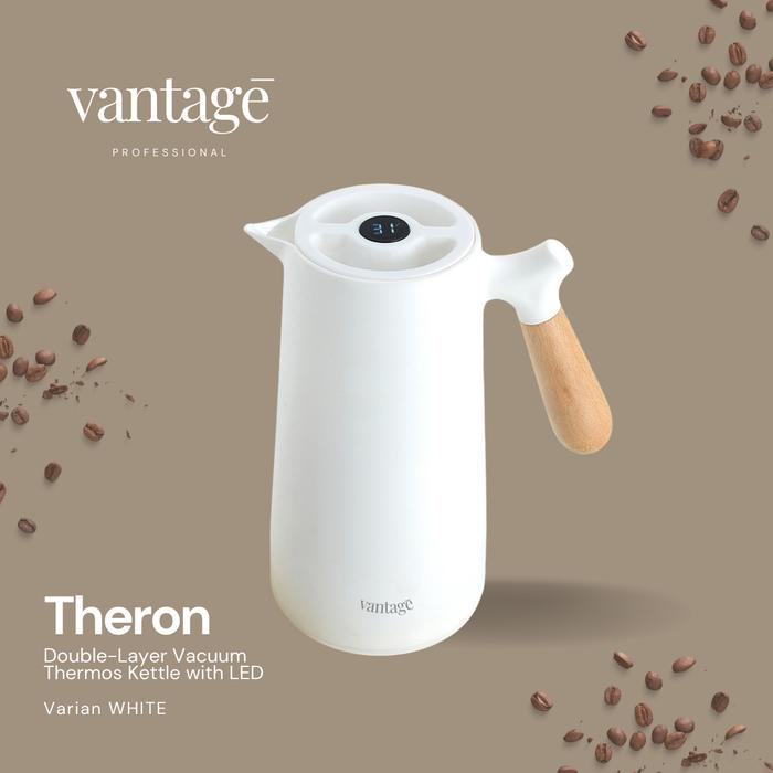 Gambar VANTAGE THERON Teko Thermos Dual Layer 1000ml | LED Display Temperatur - Putih dari Vantage Indonesia undefined Tokopedia