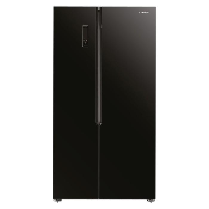 Gambar KULKAS SHARP SJ-IS61GBK SIDE BY SIDE INVERTER BLACK GLASS SJ-IS61G-BK - SJ-IS61G-BK dari Kreasi Elektronik Kota Administrasi Jakarta Barat Tokopedia