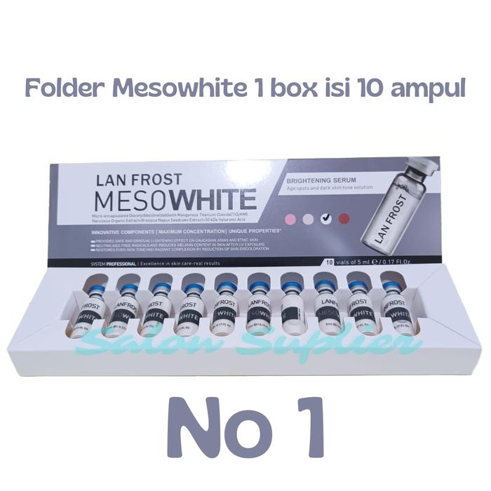 Gambar LAN FROST SERUM PANJANG LAN FROST MESOWHITE 5ML HARGA 1BOX (ISI 10PCS) - LANFROST WHITE dari suplier salon undefined Tokopedia