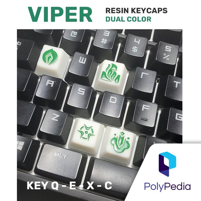 Gambar Valorant Viper Resin Keycaps Dual Color - Putih dari PolyPediaid undefined Tokopedia
