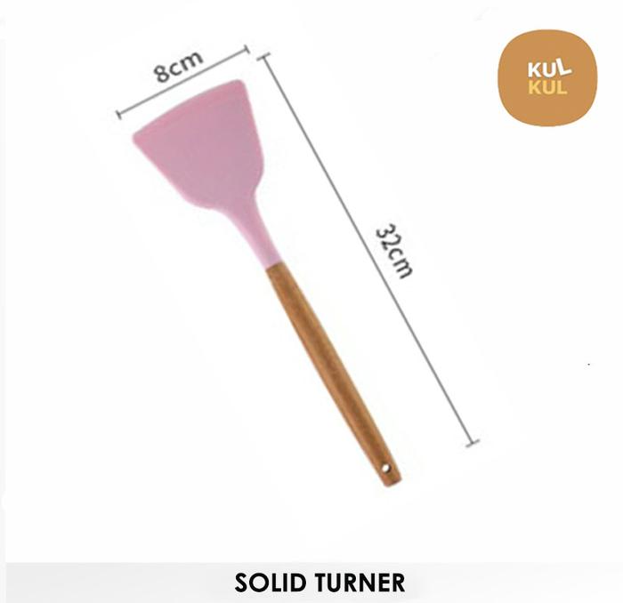 Gambar Alat Masak Sehat Silicone Kitchen Set Spatula Cooking BPA Free (Pink) - Solid Turner dari KUL KUL TOKOPEDIA undefined Tokopedia