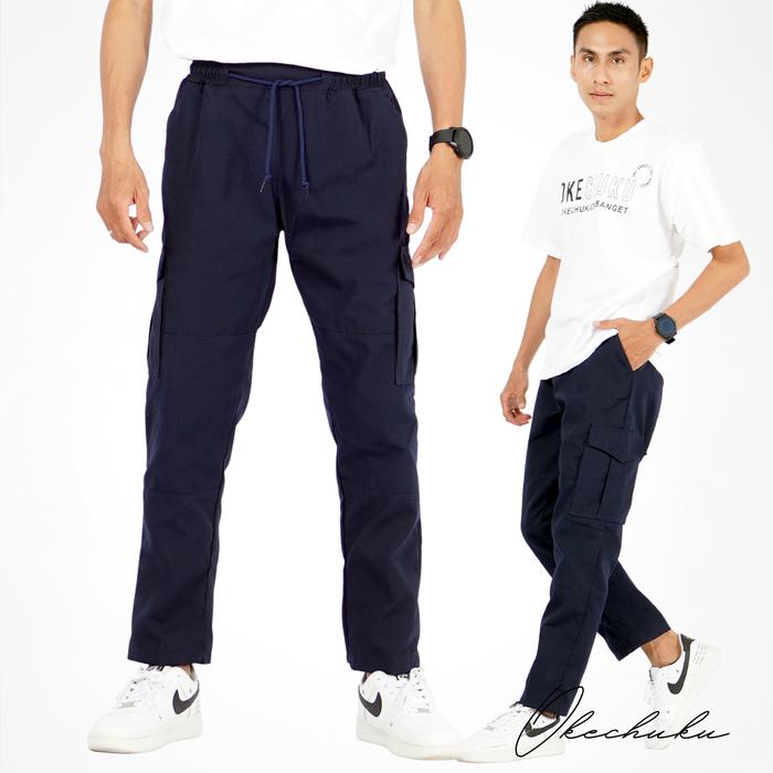Gambar Okechuku DENNY BIG Celana Cargo BIGSIZE Celana Taktikal Cargo Jumbo - Navy, M/L dari Okechuku Kota Administrasi Jakarta Barat Tokopedia