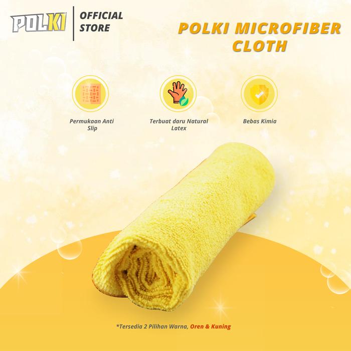 Gambar POLKI Premium Lap Microfiber Cleaning - Kuning dari POLKI INDONESIA undefined Tokopedia