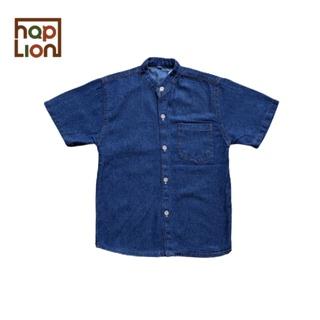 Gambar Kemeja Koko Lengan Pendek Anak Laki-Laki Kemko Jeans Haplion Kidswear - Biru Tua, 2 dari Happy Little Lion undefined Tokopedia
