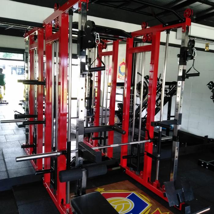 Gambar Smith Machine Machin cable crossover fitnes fitness - Merah dari ADM FITNES undefined Tokopedia