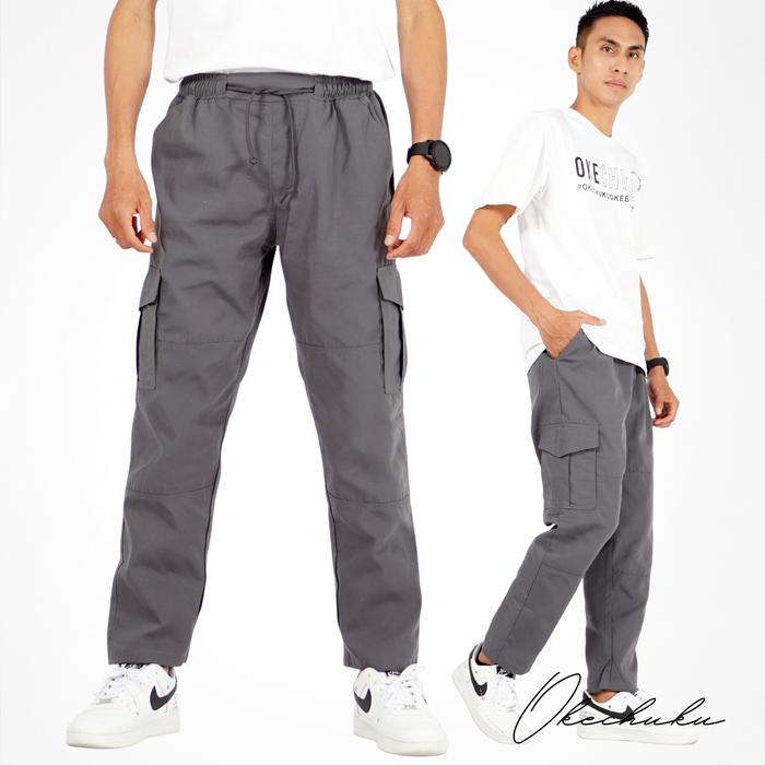 Gambar Okechuku DENNY BIG Celana Cargo BIGSIZE Celana Taktikal Cargo Jumbo - Abu-abu, XTRA dari Okechuku undefined Tokopedia