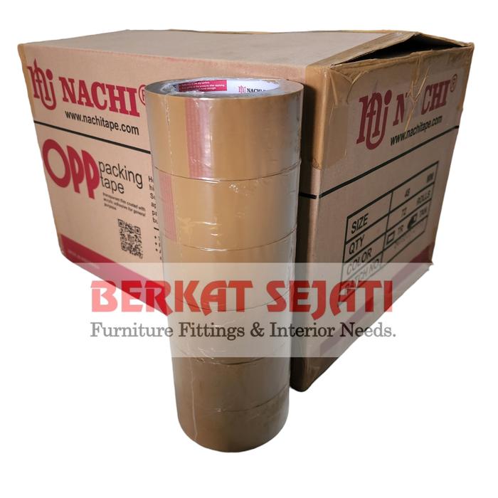 Gambar 1 DUS 72 ROLL Lakban COKELAT BENING Nachi Opp Tape 2" inch 48 mm 100 Y - Cokelat dari Berkat Sejati Toko undefined Tokopedia