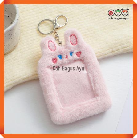 Gambar Gantungan Kunci PC Card Holder Doll Ganci Bulu Photocard Holder Boneka - Rabbit Pink dari Cah Bagus Ayu undefined Tokopedia