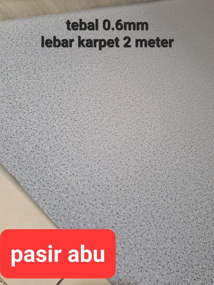 Gambar Karpet lantai Vinyl IMPOR KILAP per 1 ROLL tebal 0.6mm lebar 200cm - pasir abu dari Kurnia Karpet undefined Tokopedia