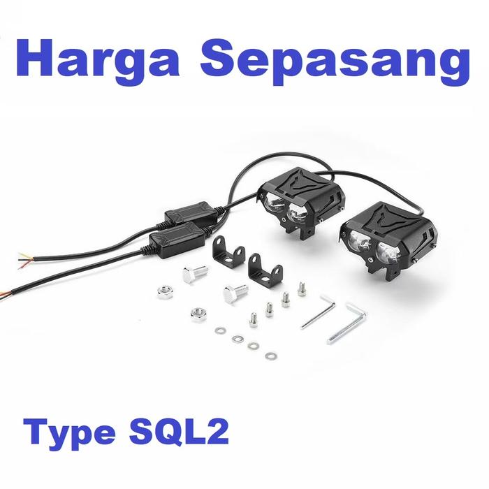 Gambar Lampu Tembak Sorot LED Laser Gun SQL2 SQL3 SQL 2 3 Mata D2 Motor Mobil - VINYX SQL2, Putih + Putih dari GarudaLED Toko undefined Tokopedia