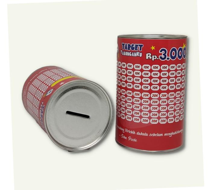 Gambar Celengan Target Bisa Buka Tutup Desain Full Colour / Celengan Tabel - Target 3 Juta dari ARWANAJAYA KREASI undefined Tokopedia